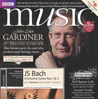 Cover of March 2013 BBC Music magazine